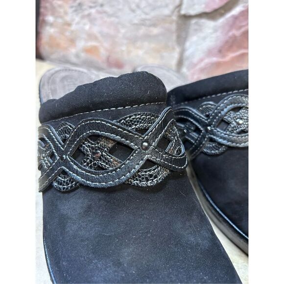 Croft & Barrow Ortholite Black Embellished Clogs Slip-On Shoes Size 7.5M - Picture 3 of 9